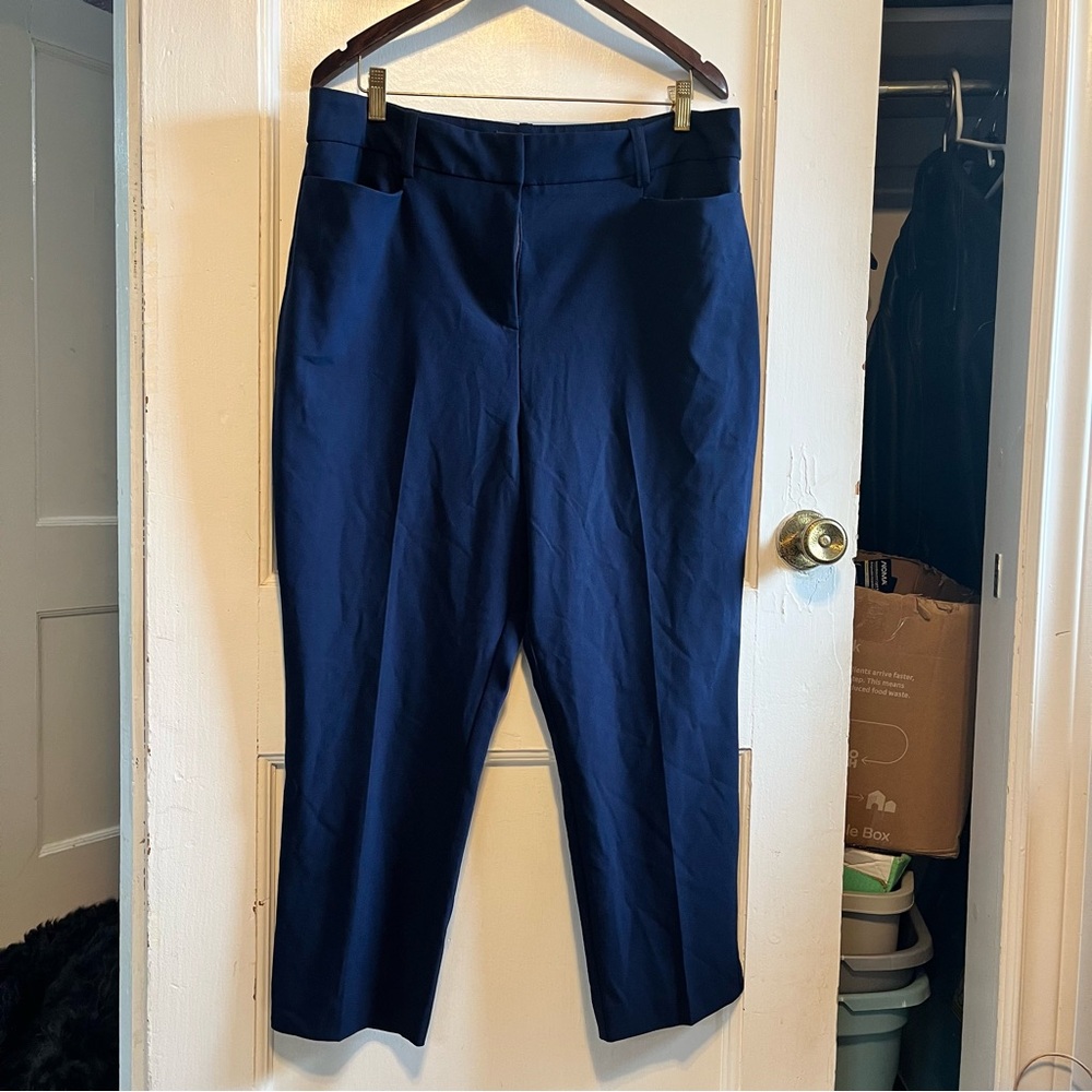 New York & Company Blue Ankle Cropped Pants size 18